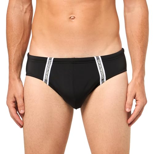 EMPORIO ARMANI Herren Slip Schwimm-Slips, Schwarz, XXL von EMPORIO ARMANI