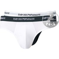 EMPORIO ARMANI Herren Slips blau/Weiß Baumwolle unifarben von Emporio Armani
