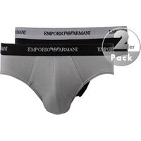 EMPORIO ARMANI Herren Slips grau Baumwolle unifarben von Emporio Armani