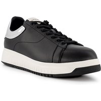 EMPORIO ARMANI Herren Sneaker schwarz Glattleder von Emporio Armani