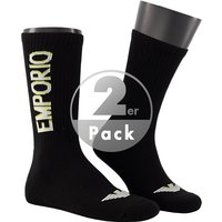 EMPORIO ARMANI Herren Socken schwarz Baumwolle unifarben von Emporio Armani
