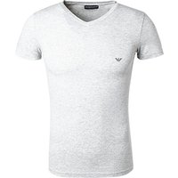 EMPORIO ARMANI Herren T-Shirt grau Baumwolle unifarben von Emporio Armani