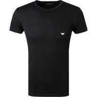 EMPORIO ARMANI Herren T-Shirt Schwarz Baumwolle unifarben von Emporio Armani