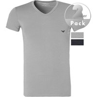 EMPORIO ARMANI Herren T-Shirts blau Baumwolle unifarben von Emporio Armani