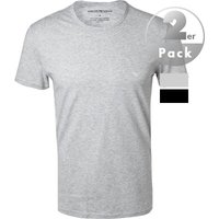 EMPORIO ARMANI Herren T-Shirts grau Baumwolle unifarben von Emporio Armani