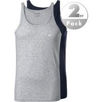 EMPORIO ARMANI Herren Tanktops blau Baumwolle unifarben von Emporio Armani
