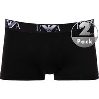 EMPORIO ARMANI Herren Trunks schwarz Baumwolle unifarben von Emporio Armani