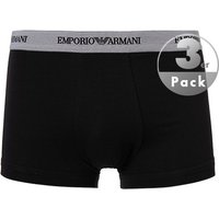 EMPORIO ARMANI Herren Trunks schwarz Baumwolle unifarben von Emporio Armani