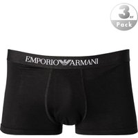 EMPORIO ARMANI Herren Trunks schwarz Baumwolle unifarben von Emporio Armani