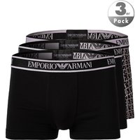 EMPORIO ARMANI Herren Trunks Schwarz Baumwolle unifarben von Emporio Armani