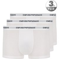 EMPORIO ARMANI Herren Trunks weiß Baumwolle & Mix unifarben von Emporio Armani