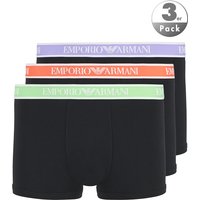 EMPORIO ARMANI Herren Trunks schwarz Baumwolle unifarben von Emporio Armani