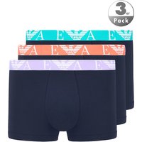 EMPORIO ARMANI Herren Trunks blau Baumwolle unifarben von Emporio Armani
