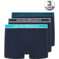 EMPORIO ARMANI Herren Trunks blau Baumwolle unifarben von Emporio Armani