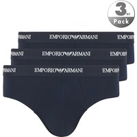 EMPORIO ARMANI Herren Slips blau Baumwolle unifarben von Emporio Armani