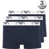 EMPORIO ARMANI Herren Trunks blau Baumwolle unifarben von Emporio Armani