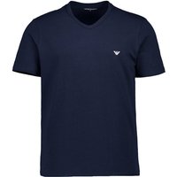 EMPORIO ARMANI Herren T-Shirts blau Baumwolle unifarben von Emporio Armani