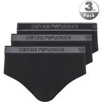 EMPORIO ARMANI Herren Slips schwarz Baumwolle unifarben von Emporio Armani