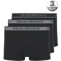 EMPORIO ARMANI Herren Trunks schwarz Baumwolle unifarben von Emporio Armani