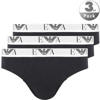EMPORIO ARMANI Herren Slips schwarz Baumwolle unifarben von Emporio Armani