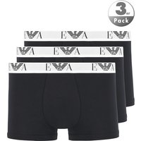 EMPORIO ARMANI Herren Trunks schwarz Baumwolle unifarben von Emporio Armani