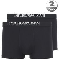 EMPORIO ARMANI Herren Trunks schwarz Baumwoll-Stretch von Emporio Armani