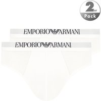 EMPORIO ARMANI Herren Slips weiß Baumwolle & Mix unifarben von Emporio Armani
