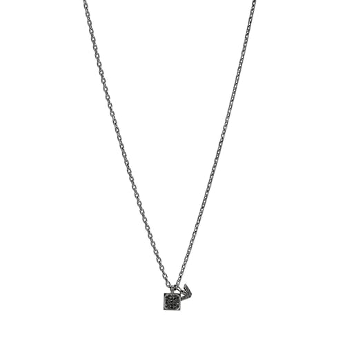 EMPORIO ARMANI Herrenkette Anhänger Glassteine schwarz Edelstahl anthrazit, EGS3083060 von EMPORIO ARMANI
