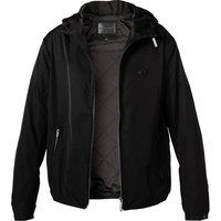 EMPORIO ARMANI Herren Jacke schwarz Mikrofaser unifarben von Emporio Armani