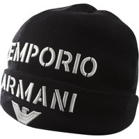 EMPORIO ARMANI Herren Mütze schwarz Schurwolle von Emporio Armani