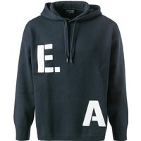 EMPORIO ARMANI Herren Hoodie blau Wolle unifarben von Emporio Armani