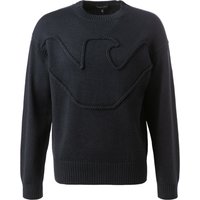 EMPORIO ARMANI Herren Pullover blau Schurwolle unifarben von Emporio Armani