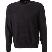 EMPORIO ARMANI Herren Pullover blau Baumwolle unifarben von Emporio Armani