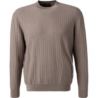 EMPORIO ARMANI Herren Pullover braun Baumwolle unifarben von Emporio Armani