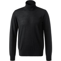 EMPORIO ARMANI Herren Rollkragenpullover schwarz Schurwolle unifarben von Emporio Armani