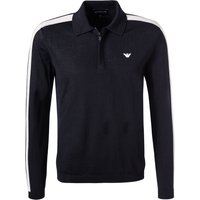 EMPORIO ARMANI Herren Pullover schwarz Schurwolle unifarben von Emporio Armani