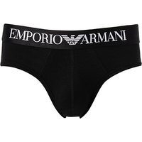 EMPORIO ARMANI Herren Slip schwarz Baumwolle & Mix unifarben von Emporio Armani