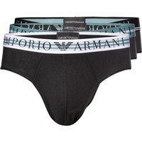 EMPORIO ARMANI Herren Slips schwarz Baumwolle unifarben von Emporio Armani