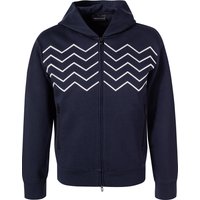 EMPORIO ARMANI Herren Sweatjacke blau unifarben von Emporio Armani