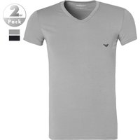 EMPORIO ARMANI Herren T-Shirts blau Baumwolle & Mix unifarben von Emporio Armani