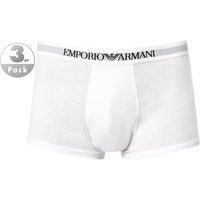 EMPORIO ARMANI Herren Trunks weiß Baumwolle unifarben von Emporio Armani