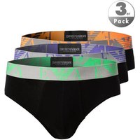 EMPORIO ARMANI Herren Slips schwarz Baumwolle unifarben von Emporio Armani