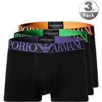 EMPORIO ARMANI Herren Trunks schwarz Baumwolle & Mix unifarben von Emporio Armani