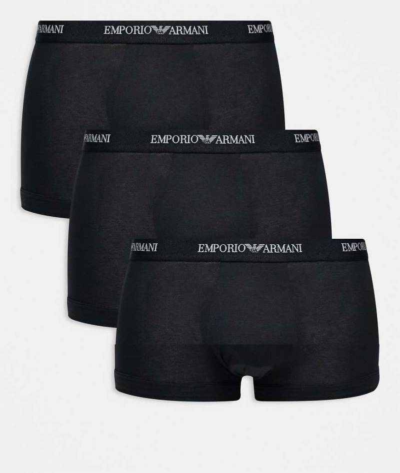 Emporio Armani - 3er-Pack Unterhosen ganz in Schwarz mit Logo von Emporio Armani