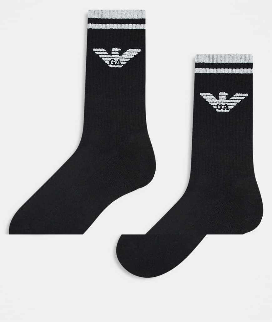 Emporio Armani - 3er-Pack knöchelhohe Socken in Schwarz von Emporio Armani