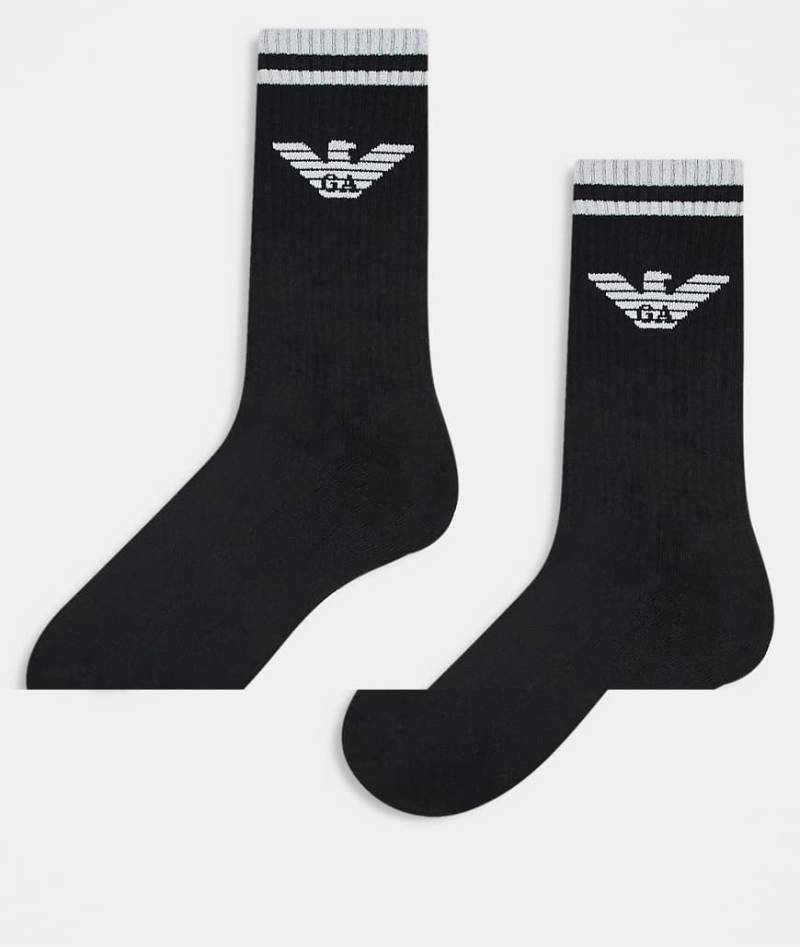 Emporio Armani - 3er-Pack knöchelhohe Socken in Schwarz von Emporio Armani
