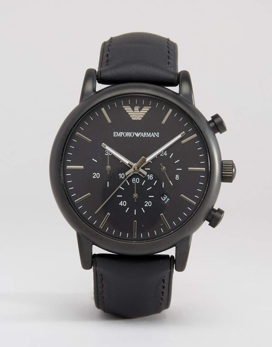 Emporio Armani - AR1970 - Chronograph mit Silikonband-Schwarz von Emporio Armani