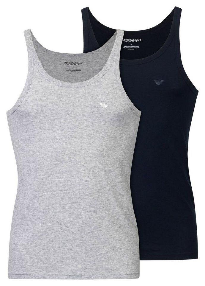 Emporio Armani Achseltop CC722 Pure Cotton (Packung, 2-St., 2er-Pack) Herren Tank Top Unterziehshirt mit Trägern aus reiner Baumwolle von Emporio Armani