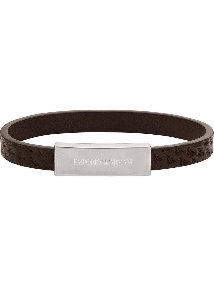 Emporio Armani Armband Emporio Armani Herren-Armband Leder, Edelstahl von Emporio Armani