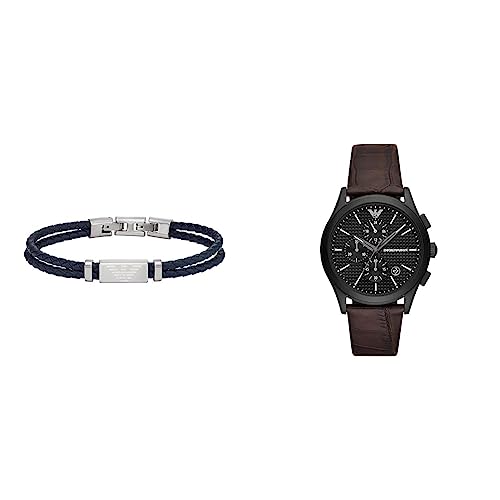 Emporio Armani Herren-Quarz-Chronographenuhr und Schmuck-Set von Emporio Armani